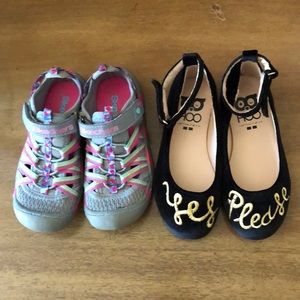 BOGO Little Girls shoes size 11 - Skechers / Hoo